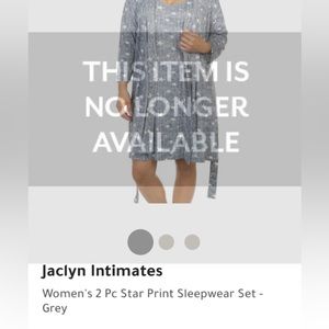 JACIYN
LUSHLUXE  Women's 2 Pc Star Print Sleepwear Set -Gray Large 11/25